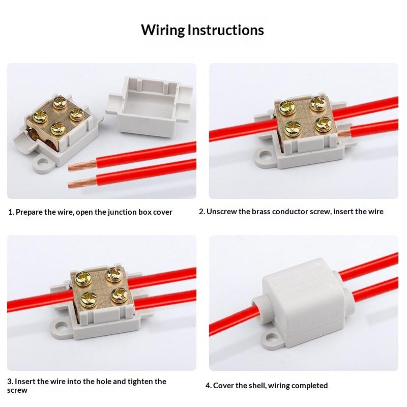 High Power Wire Connector Junction Box Quick Splice Electrical Cable Terminal Block For Home Wiring