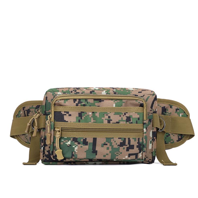 Outdoor Tactical Waist Bag Water-repellent Wear-resistant Men's Chest Bag Multi-layer Storage Commuter Shoulder Crossbody Bag