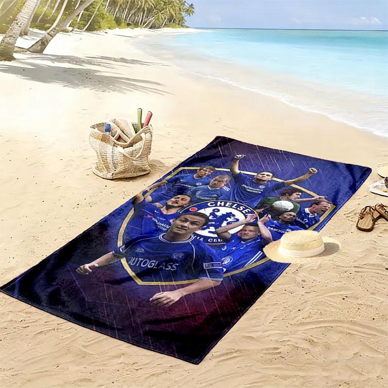 Chelsea FC poster Print Beach Towel, Large Soft Quick Dry Towel for Beach Camping Swimming