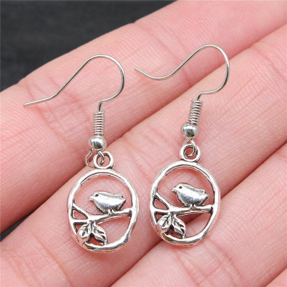 Ohrhänger Vogel Phönix Vintage Schmuckzubehör Ohrringgröße 18x19mm QE005