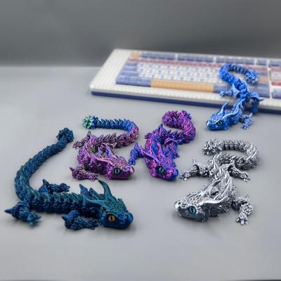 31,5/38,5CM 3D-gedruckter Akatsuki Magischer Drachenmodus Mehrgelenkig beweglicher Gelenkdrachen Dekorationsartikel für Erwachsene Kinder Spielzeug Geschenk