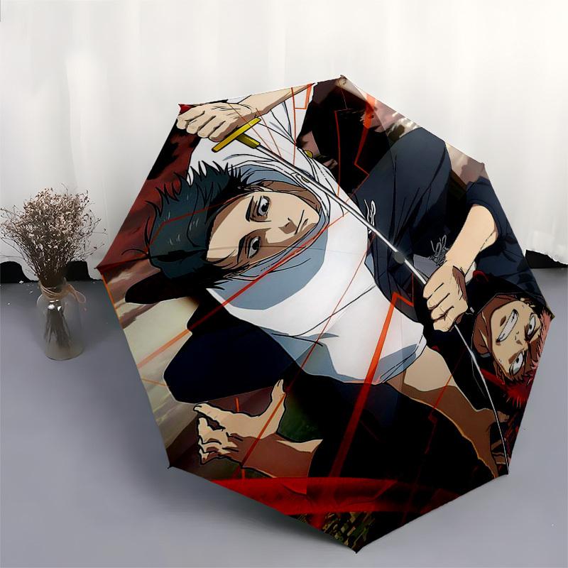 1pc Anime Characters Automatic Opening Umbrella with Portable Tri-Fold Design, 8-Rib Iron Frame Outdoor for Fans, Travelers, Daily Use, Gift Idea.U051