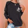 Women's Spring Round Neck Long Sleeve Printed Hoodie