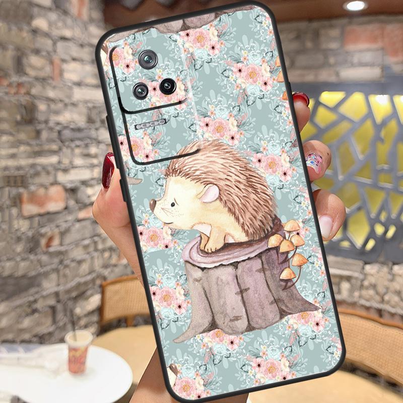Animal Hedgehog Case For Xiaomi 14T Pro 13T 11T 12T 13 14 15 Ultra POCO X6 X7 Pro X3 X5 M6 F5 F6 Pro Cover