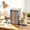 1Pair Stick Figure Metal Bookends Iron Art Desktop Decorative Bookend  School Office Supplies
