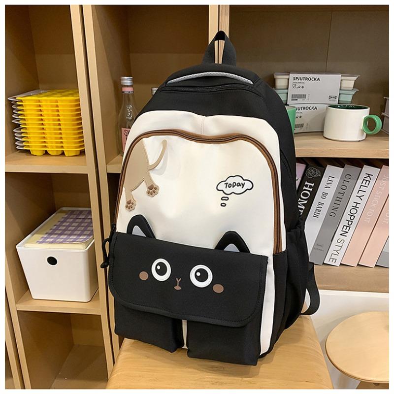 

High value, fresh and sweet, cute cat backpack, lightweight and large-capacity backpack for junior high school students