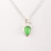 Green Cat's Eye Gemstone 925 Sterling Silver Jewelry Handmade Wedding Pendant PP-56-40