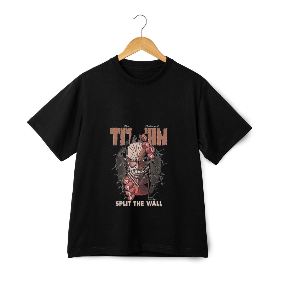 Colossal Titan Attack on Titan Unisex Graphic T-Shirt Mens Womens Tees Top - Anime Short Sleeve Tee M