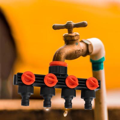 4-Wege-Gartenschlauch-Splitter, Wasserhahn-Umsteller, Wasserhahn-Schlauchverbinder, Schlauch-Rohr-Splitter, 4-Wege-Wasser
