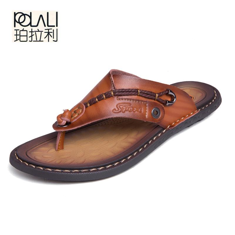 Luxury Brand Flip Flops Soft comfortable Microfiber Leather Slippers Beach Slipper Flip Flop Summer Shoe For Men size 47 Zapatos