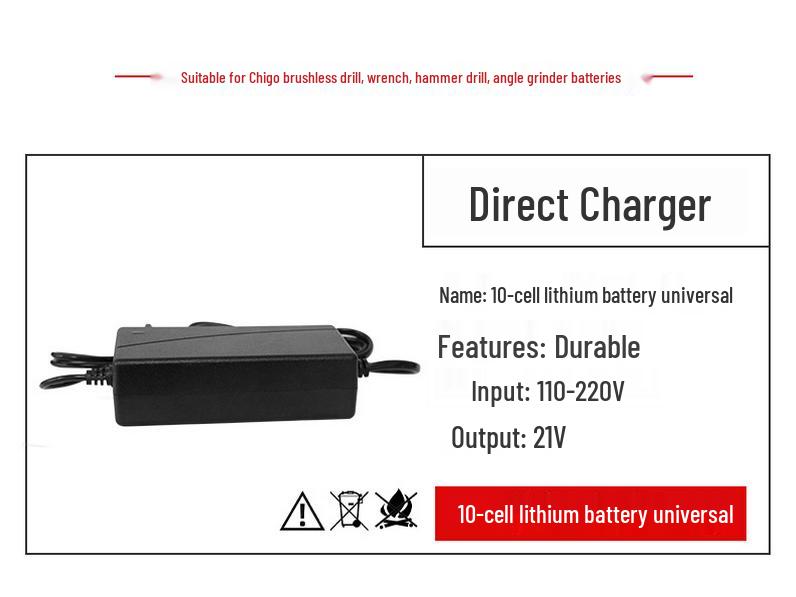 Dayi Tools: Universal Lithium Battery Pack with Drill, Electric Wrench, Hammer, Angle Grinder, and Charger Accessories.