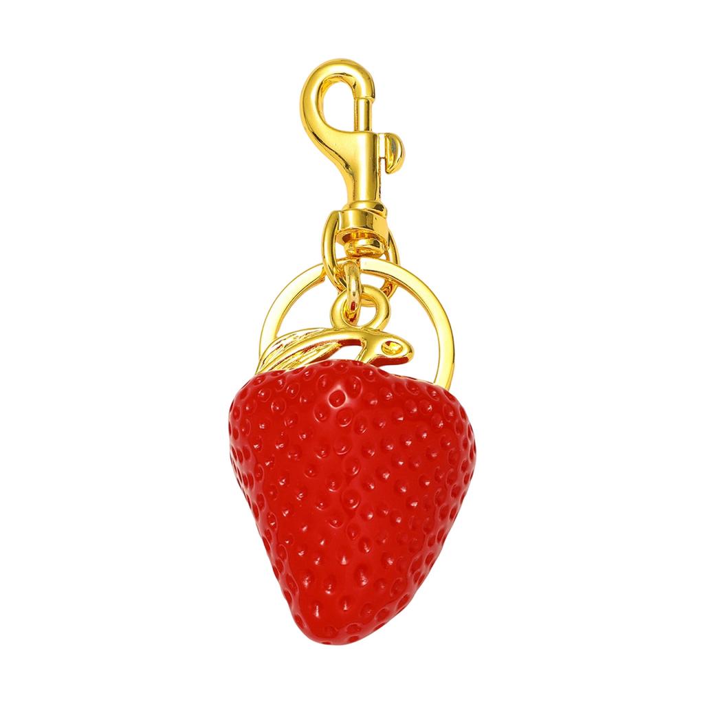 Playful Fruit Design Key Rings Elegant Purse Ornaments Secure Buckle Attachment Key Chain for Daily Use