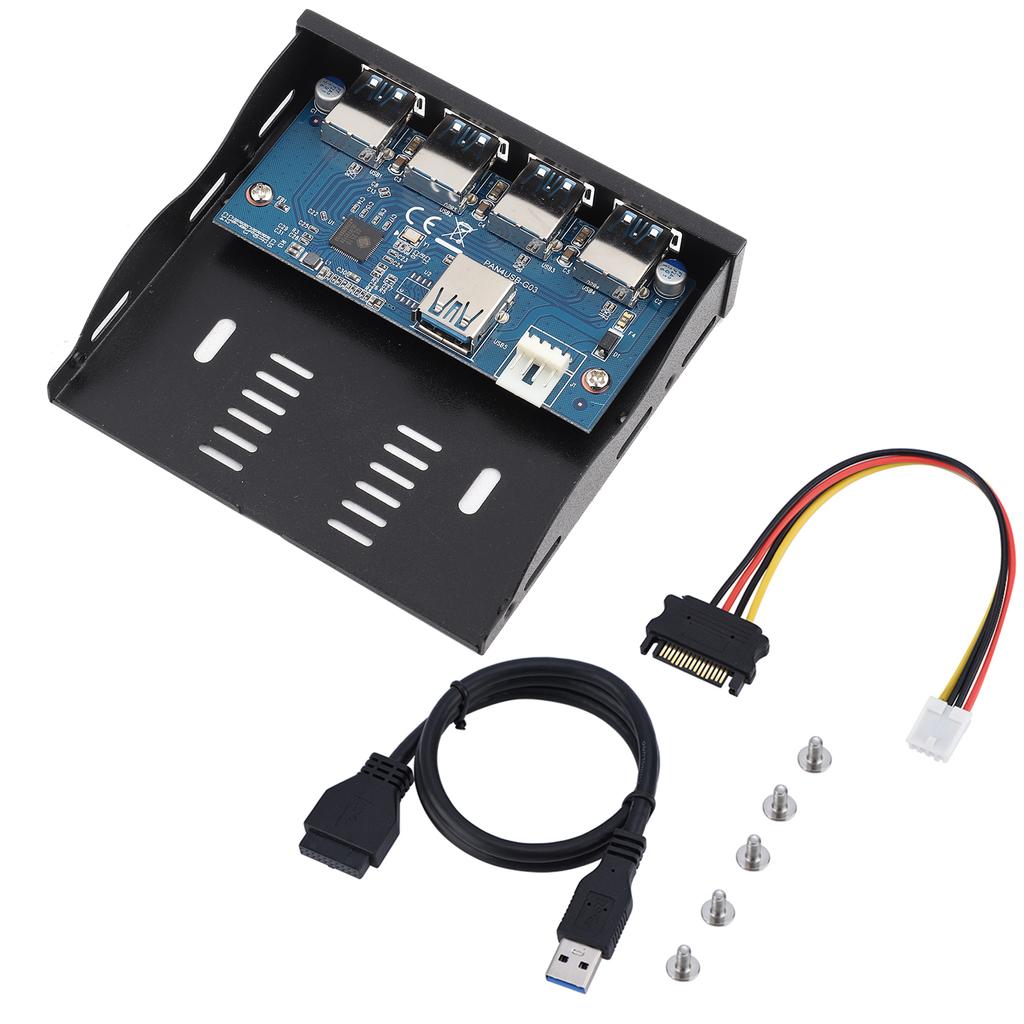 USB3.0 Floppy Front Panel 3.5   Floppy Bay 19 Pin To 4 Interface USB3.0 HUB