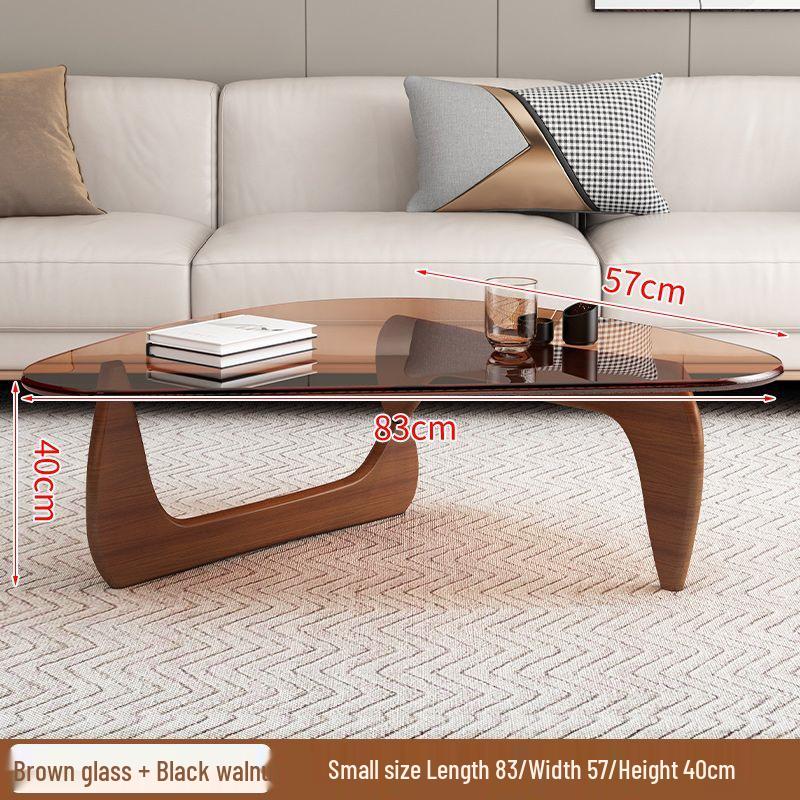 Modern Nordic Glass Coffee Table - Light Luxury Designer Tea Table for Small Living Rooms and Apartments