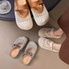 Silver Bag Head Half Slippers Women's Summer Wear New High-end Sandals One Pedal Fishing Net Breathable Single Shoes