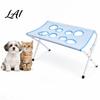 Mesa de Suspensión para Aseo de Mascotas con Soporte Plegable Correa Ajustable Hamaca para Gatos Estación Cómoda de 8 Agujeros para Baño Recorte de Uñas