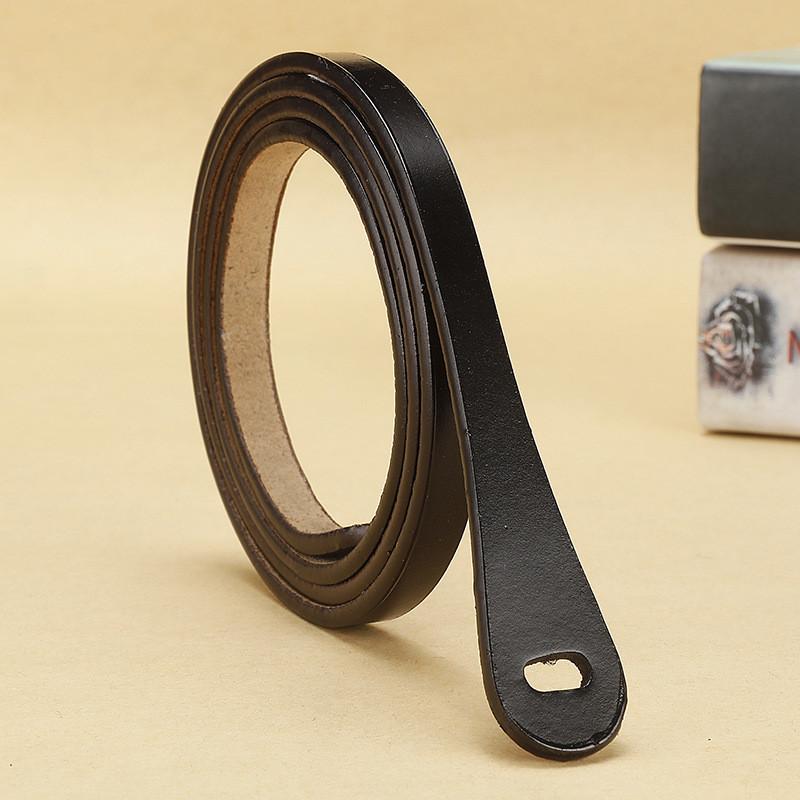 Genuine Leather Womens Thin Waist Belt With Tie Knot Buckle For Dress And Casual Outfits