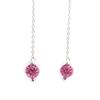 Les Trésors De Lily [L9746] - Pink 'Sissi' Silver Earrings (crystal)