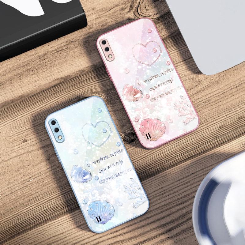 Schöne lila Hülle für Samsung M02 12 Note 8 9 10 20 A 01 A02 A03 Core 04 05 06 10 12 13 14 15 A16 Glas Ultra Handyhülle
