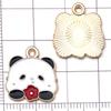 30 Mixed Black & White Enamel Panda Charms for DIY Jewelry
