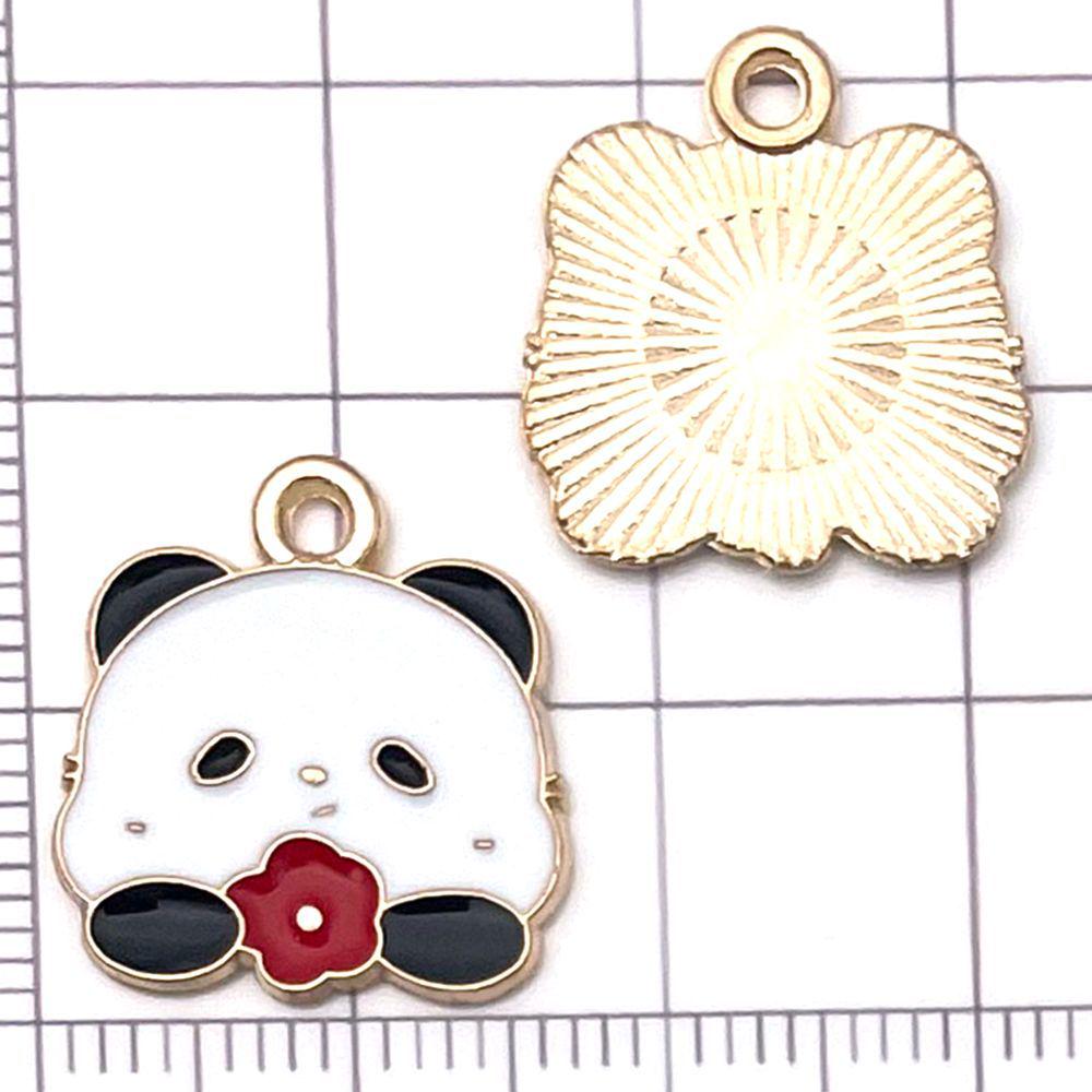 30 Mixed Black & White Enamel Panda Charms for DIY Jewelry