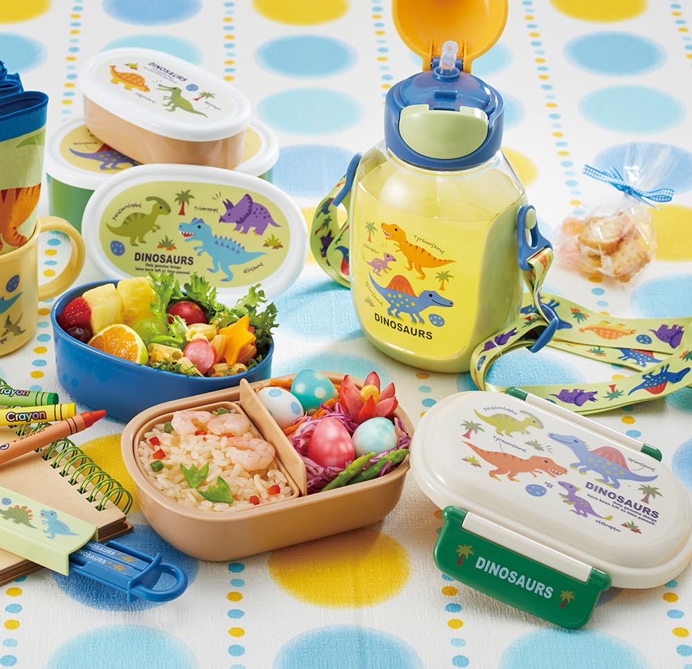 Skater Lunch Sealable Storage Set of Dinosaur Made In Box, Containers, Containers, 3, Picture, Japan, 860ml, SRS3SAG-A
