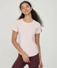 Love Your Body Nylon Basic Short Sleeve T-Shirt (Dust Pink)