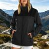 Women Lightweight Outdoor Jacket Hooded Windproof Waterproof Shell Coat Long Sleeve Zip Up Casual Sportswear