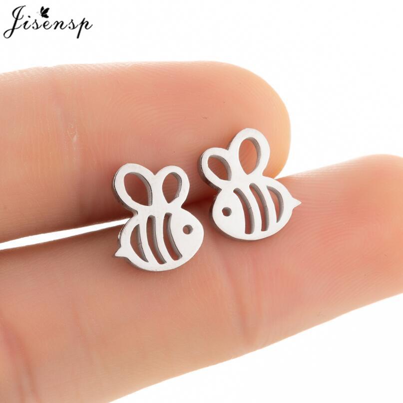Multiple Mini Stainless Steel Bird Jewelry Earrings  Trend For Women Girls Cute Crane Parrot Bee Hummingbird Studs oorbellen
