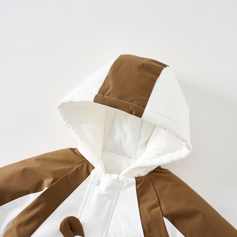 TONGTAI Baby Winter Padded Hooded Romper 90