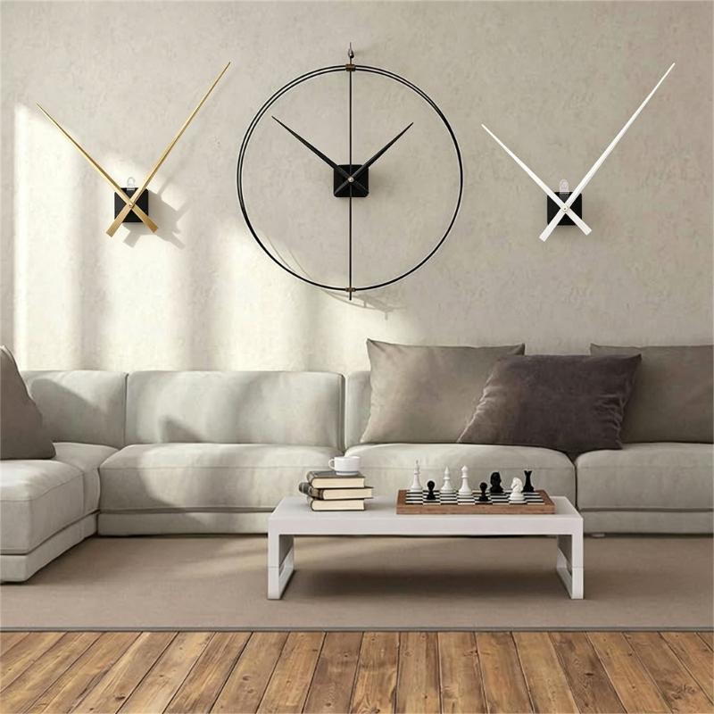 Oversized Wall Clock Mechanism Set with Strong Drive Support and Long Hands for DIY Replacement and Assembly Use