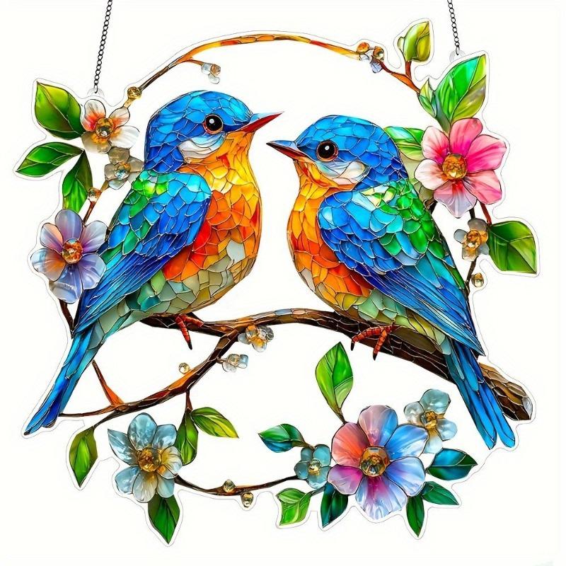 Pretty Bird Acrylic Living Room Courtyard Pendant Holiday Scene Decorative Pendant Gift