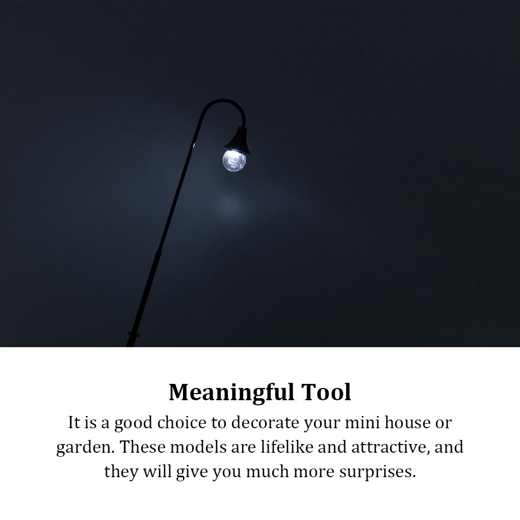 Model Railway Lamp Outdoor Scale Streetlight Simple Building Props Accessories Single-Head LED Park Light Home Landscape