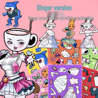 New! Shan Hai Jing Singer Dress-Up Stickers - Fun Educational Toys for Kids