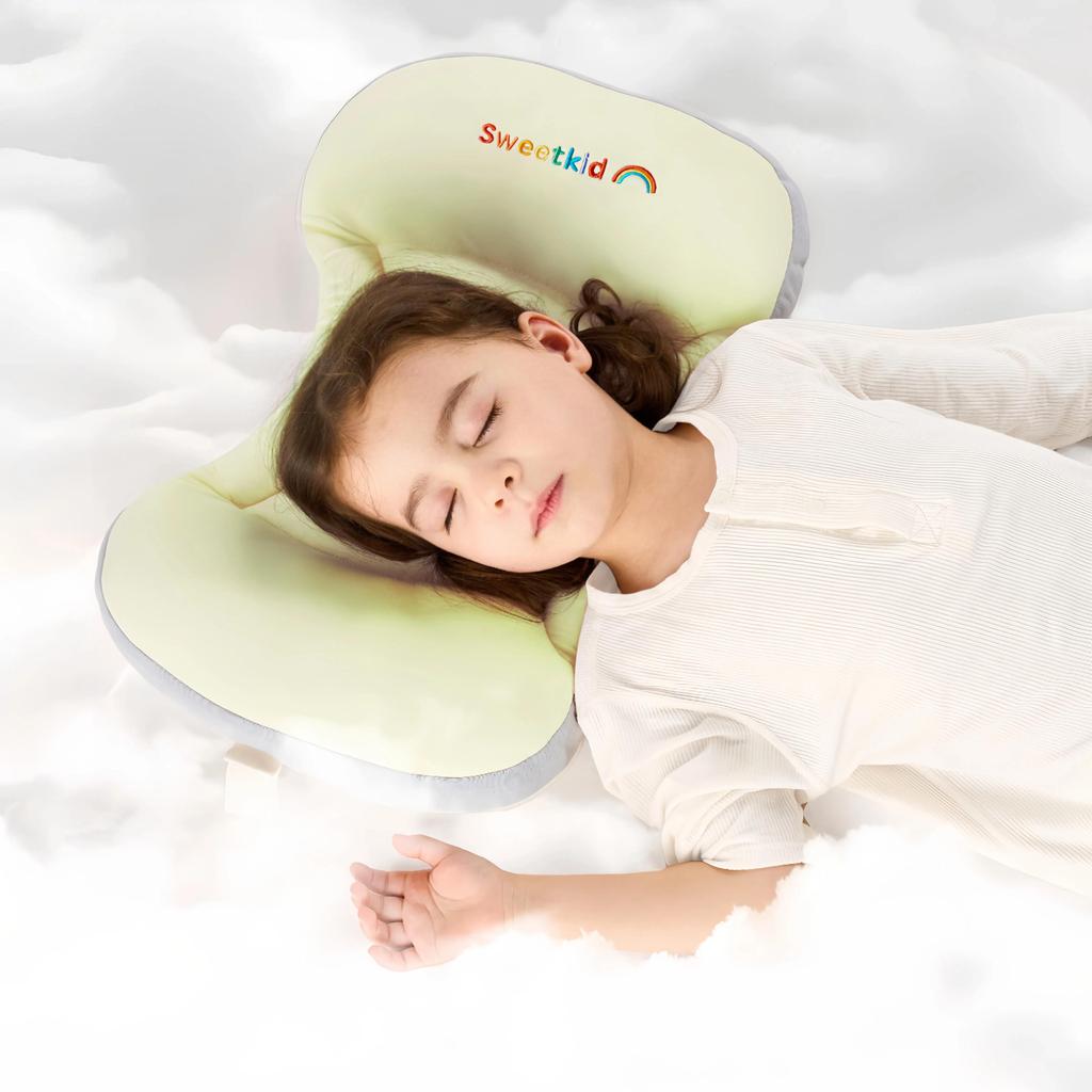 Newborn Pillow Children's Pearl Cotton Pillow, Protects Head Shape, Suitable for All Seasons