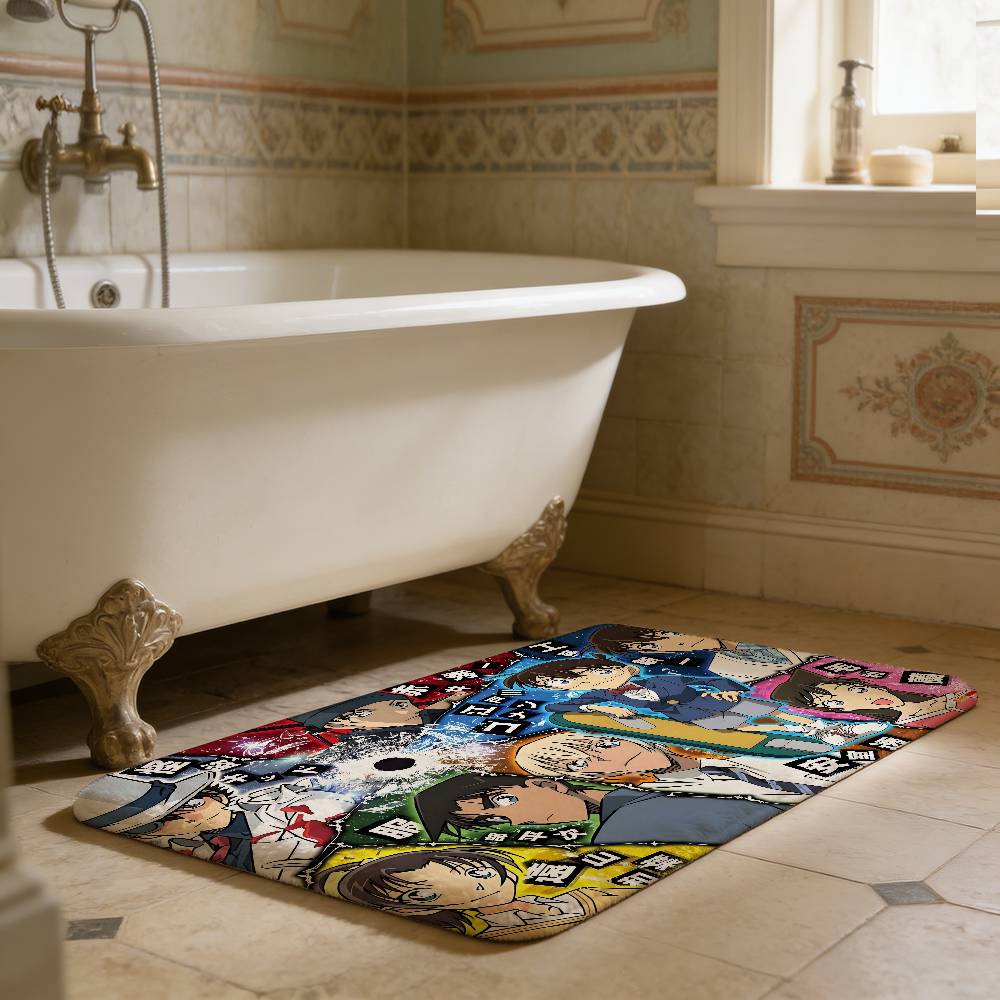 Mystery Detective C-Conan Room Mats Washable Non-Slip Living Room Sofa Chairs Area Mat Kitchen Alfombra