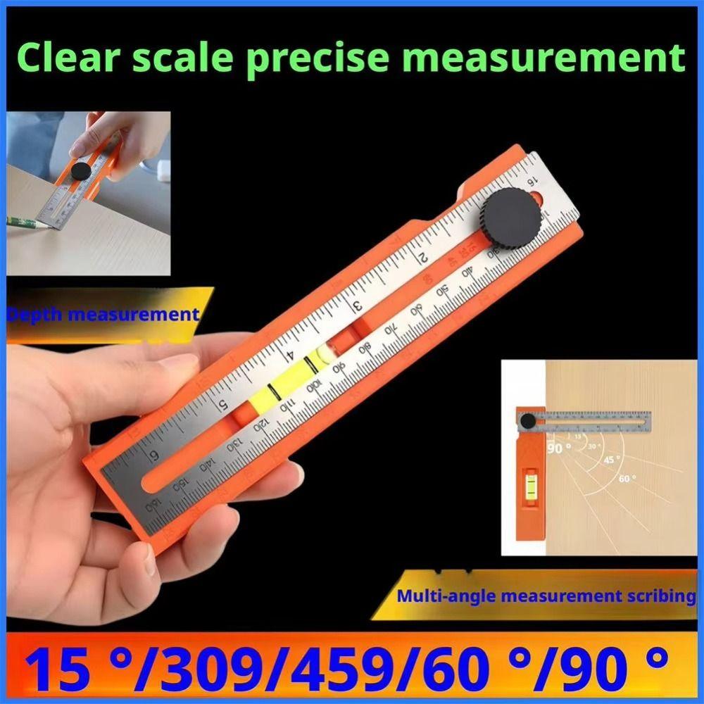 Foldable Marking Protractor Multi-Function Gauge Tool Folding Ruler  Carpenter DIY