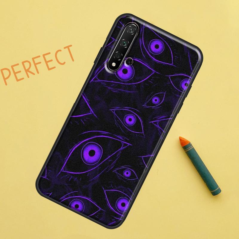 Scary Face Eyes For Huawei Nova Y91 Y70 Y72 Y73 Y60 Y90 Y61 8i 7i 11i 12i 12s 9 10 SE P20 P30 P40 Lite Case