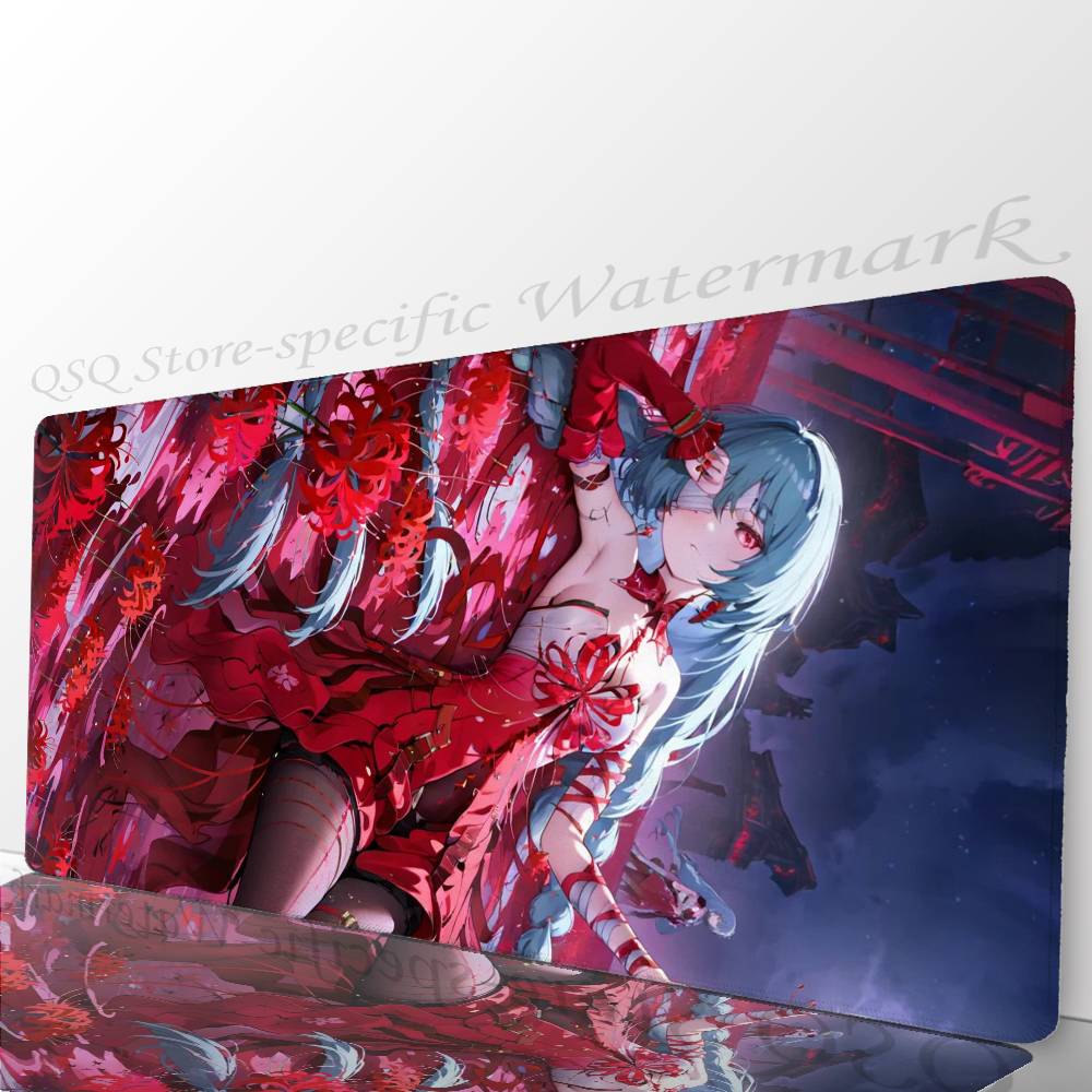 Philolova Anime Game W-Wuthering Waves Mousepad Mouse Mat Desk Mat With Pad Gaming Accessories Prime Gaming XXL Keyboard Pad P