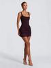 2025 European and American Spaghetti Strap Sexy Sleeveless Tie-Back Short Dress