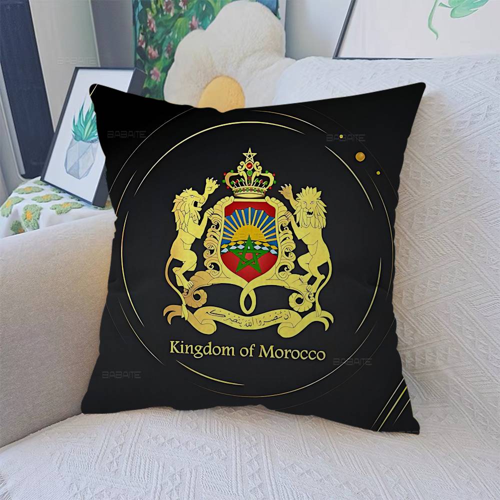 M-Morocco Map Flag Pillow Cushion Cover Pillowcase Living Room Sofa Home Decor Customized