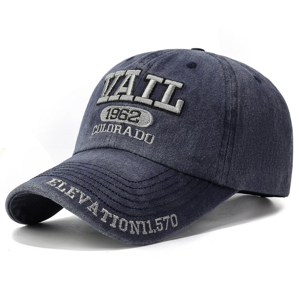 Vierjahreszeiten gewaschene Baumwoll-Baseballkappe, modischer verwaschener Used-Look, bestickte Schirmmütze, europäischer und amerikanischer Stil, ausländischer Tra