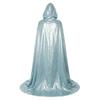 Unisex Hooded Cape, Adult Sequined Cloak for Halloween Role Play Costume