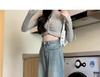 Damen Frühling/Sommer Retro Blaue High-Waist Straight-Leg Jeans - Schlankmachend, Lockere Passform, Fleecegefüttert für Kurvige Figuren