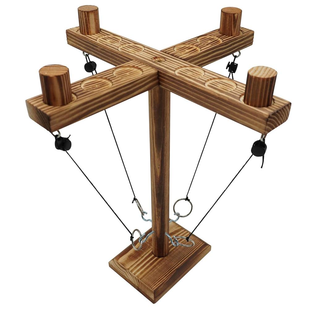 

Hook and Ring Game, Large Ring Toss Game for Adults, Ring Game on a String, Tabletop Games, Hook Game Ring Toss for Bar, Family, Party