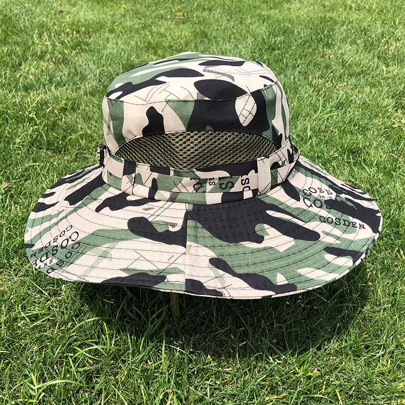 Fisherman's Hat Men's Summer Sun Hat Camouflage Fishing Sun Hat Outdoor Breathable Grass Hat Men's Sun Hat