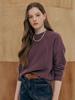 MAXZA Color Sequin Mix Raglan Round Neck Knit