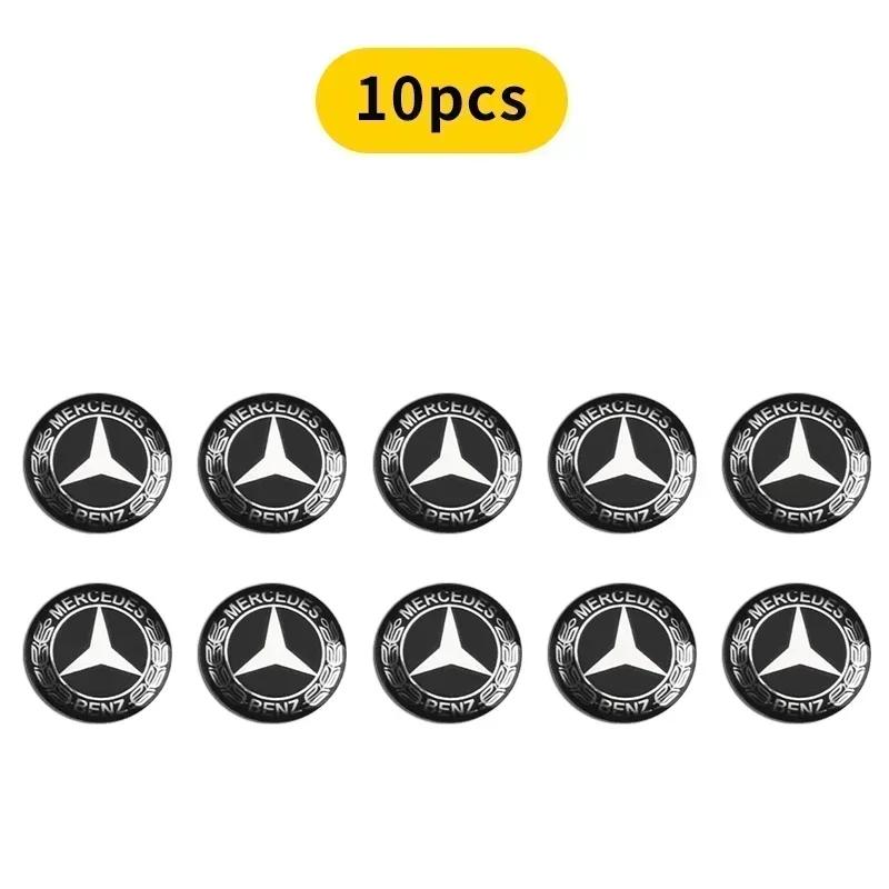 Car Key Logo Sticker Emblem Badge Aluminum DIY For Mercedes Benz A B C E S M Class AMG CLA CLS W212 W213 W204 W205 W176 W210 JO1