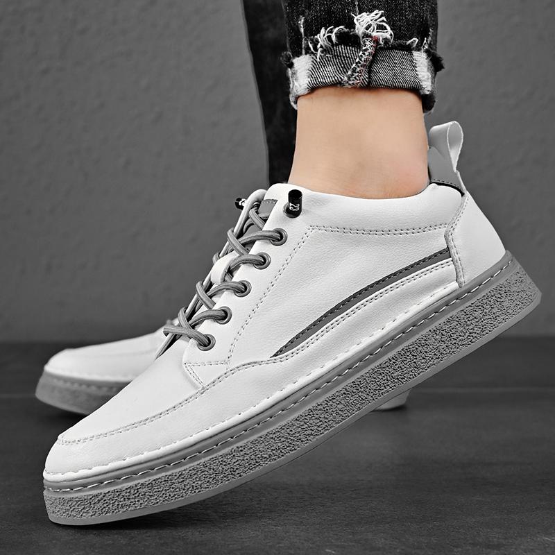 Man Shoes High Quality Handmade Leather Casual sneakers Men Flat Platform Walking Outdoor Footwear Breathable Sneakers men