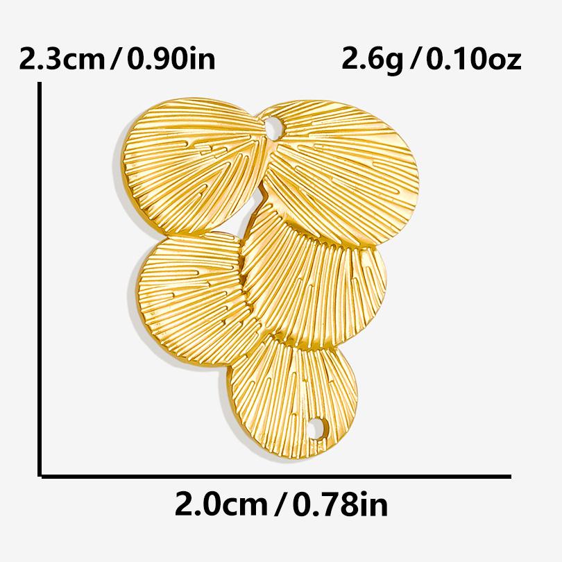 5pcs Plant Charm Ear Of Wheat Tree Leaf Stainless Steel Pendants For Jewelry Making Supplies Ginkgo Leaf DIY Earrings Bracelets
